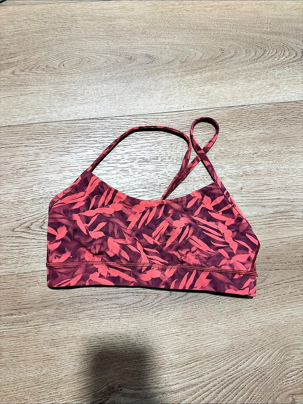 Size 6 Lululemon Free to Be Bra - Wild Sports Bra, Red & Black